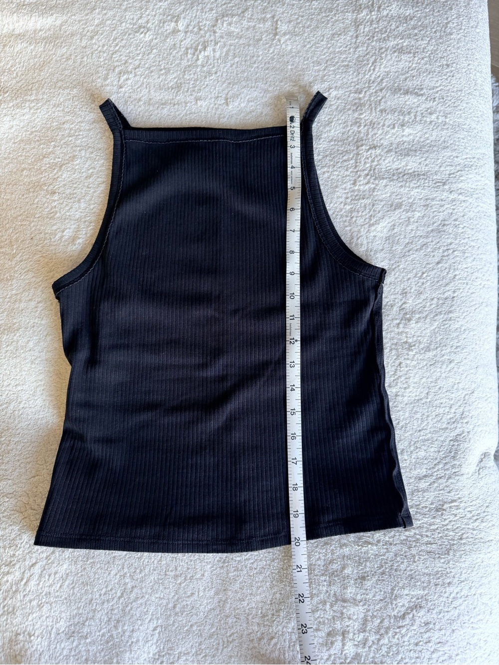 We The Free Free People Mia Tank Black Ribbed Square Neck Tank Top Small